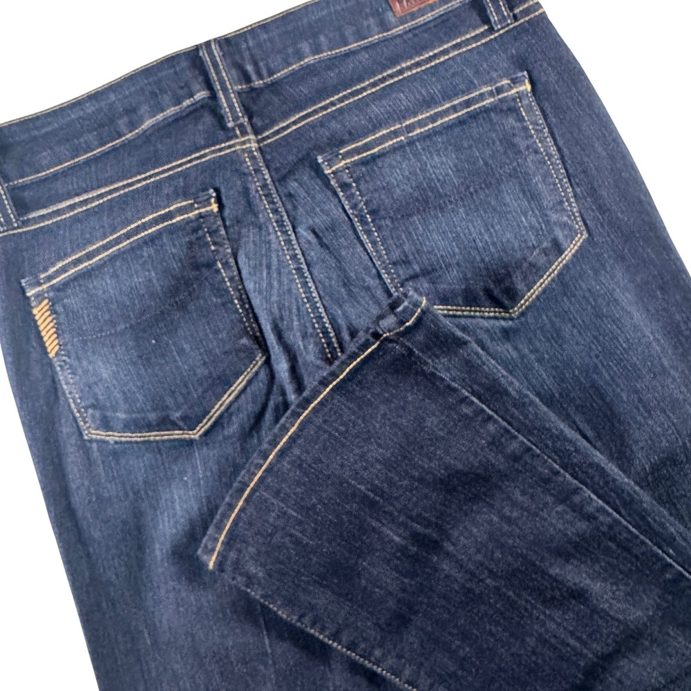 Paige Manhattan Jeans Women 27 Carson Dark Wash Low Rise Bootcut Denim WA838
